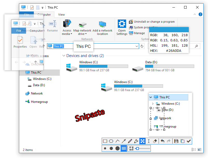 snipaste 官网截图功能演示界面